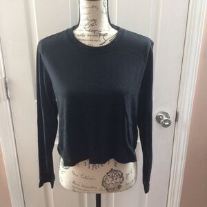Women’s Adidas Black Reflective Long Sleeve Cropped‎ Running Shirt Size Large